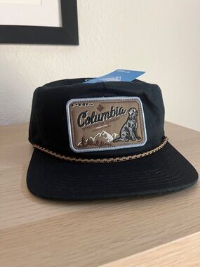 Columbia Black Patch Hat NWT